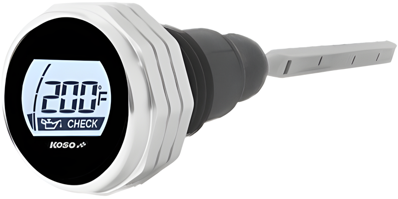 Koso Digital Oil Temperature Dipstick - Silver Fits 2007-2016 FLH/FLT — Harley-Davidson (2007-2016)