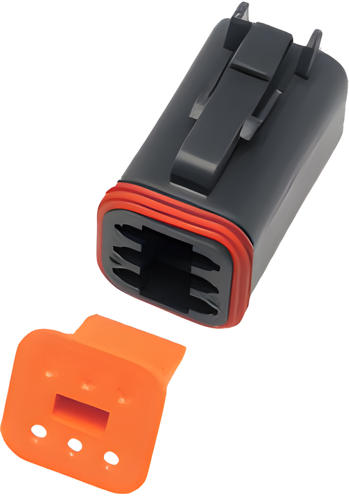NAMZ Custom Cycle Deutsch DT Plug and Wedgelock - & Wdglck Hd# 72116-94bk