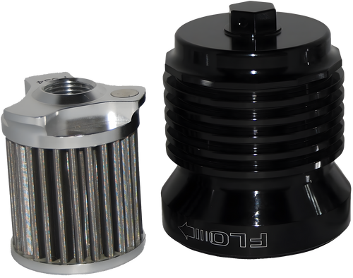 Pcracing Flo Stainless Steel Oil Filter - Reusable Steel OIL Filter HD Black — Harley-Davidson (1982-2019)