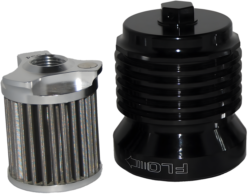Pcracing Flo Stainless Steel Oil Filter - Reusable Steel OIL Filter HD Black — Harley-Davidson (1982-2019)
