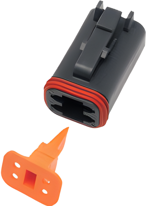 NAMZ Custom Cycle Deutsch DT Plug and Wedgelock - & Wdglck Hd# 72114-94bk