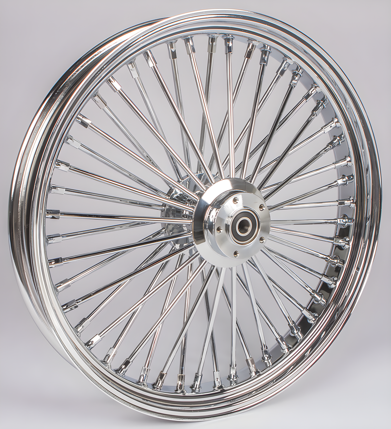 Harddrive Front Spoke Wheels - 48-SPK DD Chrome 23x3.5 WG-HUB 3/4