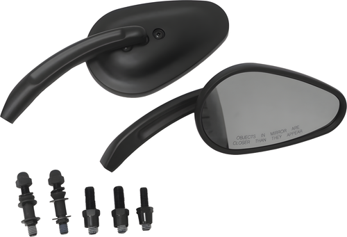 Harddrive Tapered Custom Die Cast Mirror - Black