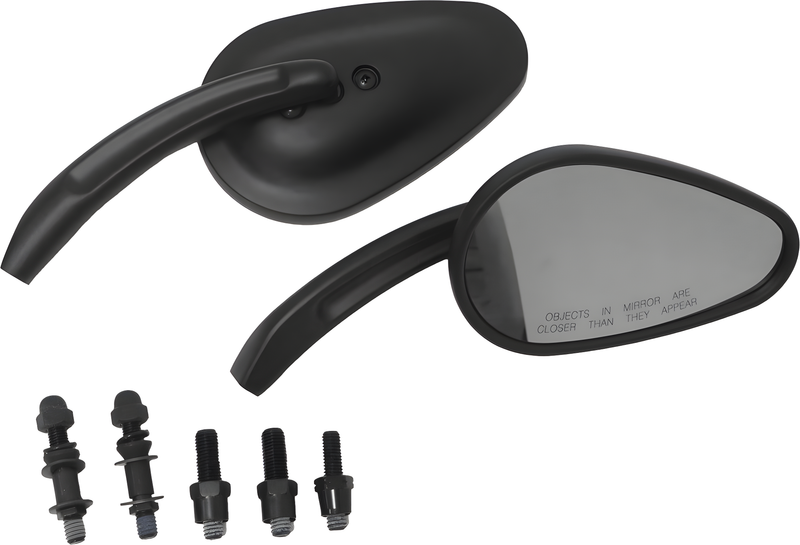 Harddrive Tapered Custom Die Cast Mirror - Black