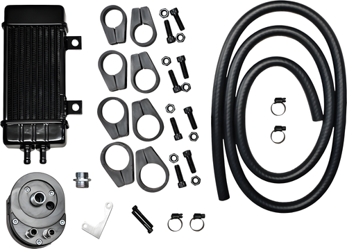 JAGG Vertical Front Mount Wideline Oil Cooler — Harley-Davidson (1984-2019)