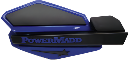 Powermadd Star Series Handguards - (blue/Black) — Harley-Davidson Road King, Electra Glide Ultra Classic, Dyna Wide Glide (1996-2019)