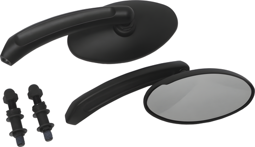 Harddrive Oval Custom Die Cast Mirror - Black