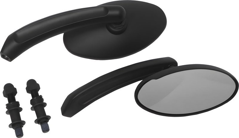 Harddrive Oval Custom Die Cast Mirror - Black