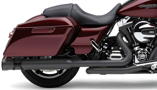 Cobra POWERPORT DUAL HEADPIPES BLACK FLH/FLT 09-22 - 2009-2017 — Harley-Davidson (2009-2017)