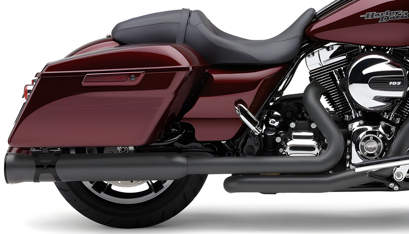 Cobra POWERPORT DUAL HEADPIPES BLACK FLH/FLT 09-22 - 2009-2017 — Harley-Davidson (2009-2017)