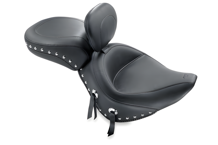 Mustang Motorcycle Studded Recessed Passenger Seat - Harley Touring 2000-2015