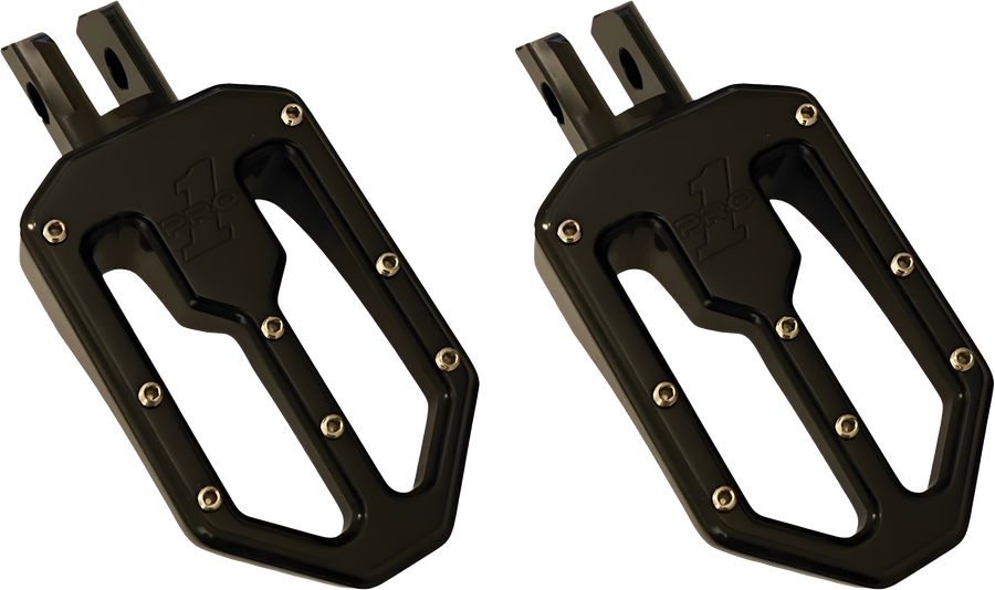 Pro One Pro Peg Moto Style Black Anodize Footpegs - Harley Milwaukee-Eight Touring & Softail