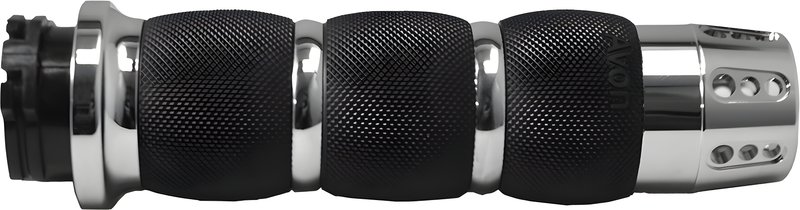 Avon Air Cushioned Grips - Cushion Grips Gatlin Chrome — Harley-Davidson Softail Heritage Classic, Softail Fat Boy, Electra Glide Classic (1984-2018)