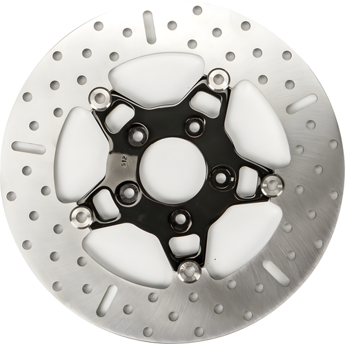 EBC Street Brake Rotor - Fsd010blk Floating Chrome/Black — Harley-Davidson Sportster 883 Custom, Sportster 883, Super Low (2000-2014)