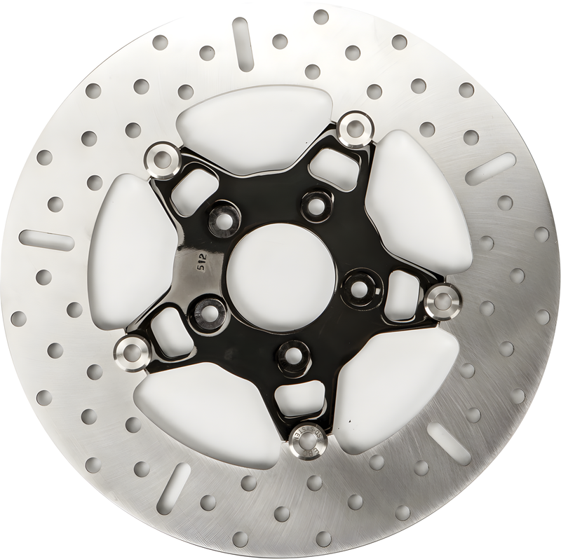 EBC Street Brake Rotor - Fsd010blk Floating Chrome/Black — Harley-Davidson Sportster 883 Custom, Sportster 883, Super Low (2000-2014)