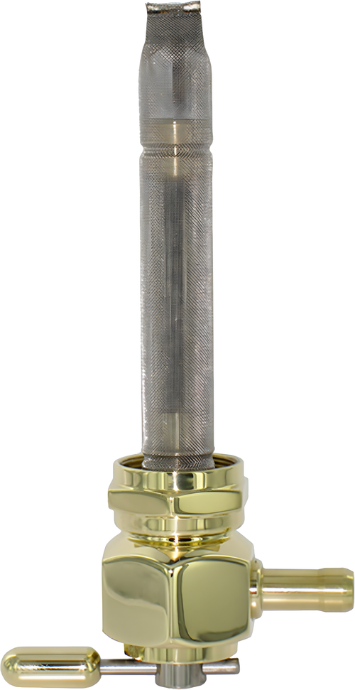 Pingel Ent Petcock - 22mm RES POL Brass `75-UP — Harley-Davidson Softail Heritage Classic, Electra Glide Classic, Electra Glide (1975-2026)