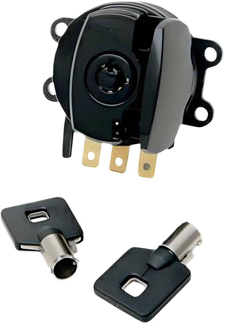 Harddrive Side Hinge Ignition Switch - Black Oe# 71450-04 — Harley-Davidson Dyna Wide Glide, Softail Heritage Classic, Softail Fat Boy (1999-2011)