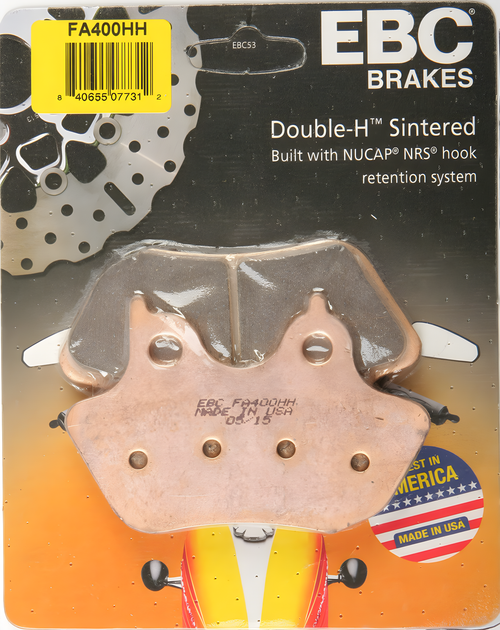 EBC Standard Brake Pads - Fa400hh Double-H Sintered — Harley-Davidson Road King, Road King Classic, Electra Glide (2000-2007)