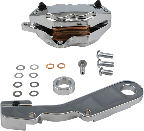 Hawg Halters Inc 4 Piston Caliper Kit - Pist Rear Caliper KIT Chrome 25mm FLT 0… — Harley-Davidson (1984-2026)