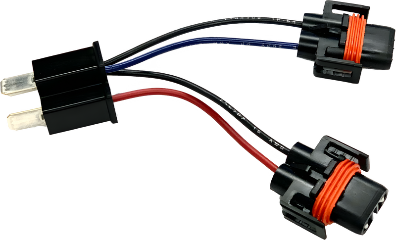NAMZ Custom Cycle Headlight Adapter Pigtails - Pigtail W/Female H9/H11-Male H4… — Harley-Davidson (2014-2025)