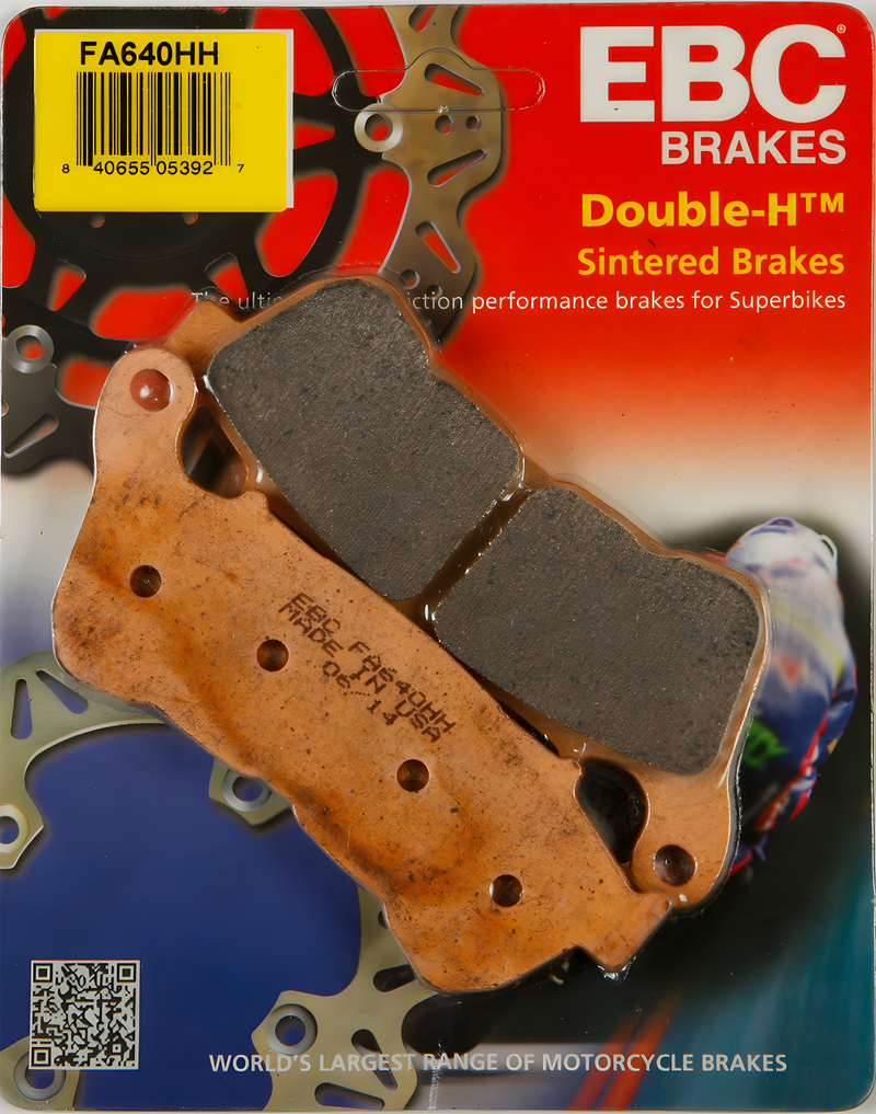 EBC Standard Brake Pads - Fa640hh Double-H Sintered — Harley-Davidson Sportster 1200 Custom, Forty-Eight, Super Low (2014-2018)