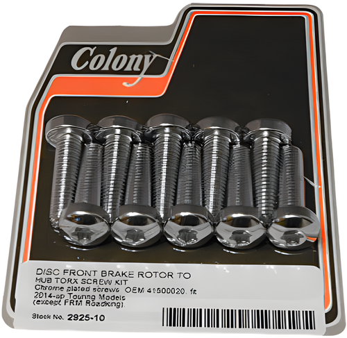 Colony Machine Brake Rotor Screw Kit - Hardware Torx Screw KIT 14-UP Touring