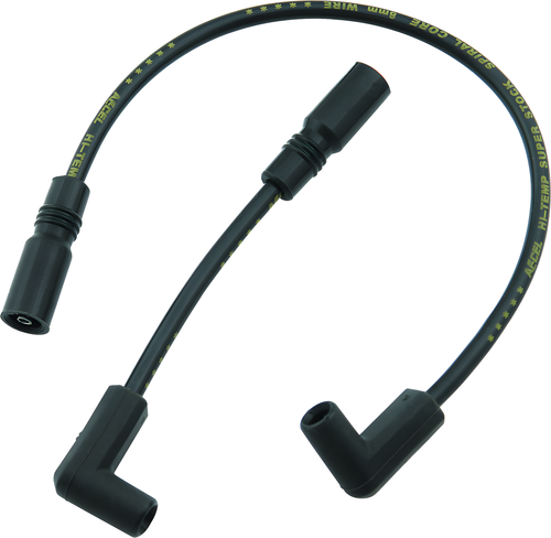 Accel S/S Spiral Core Wire - SET 8.0mm Black — Harley-Davidson Road King, Electra Glide Ultra Classic, Softail Heritage Classic (1999-2017)