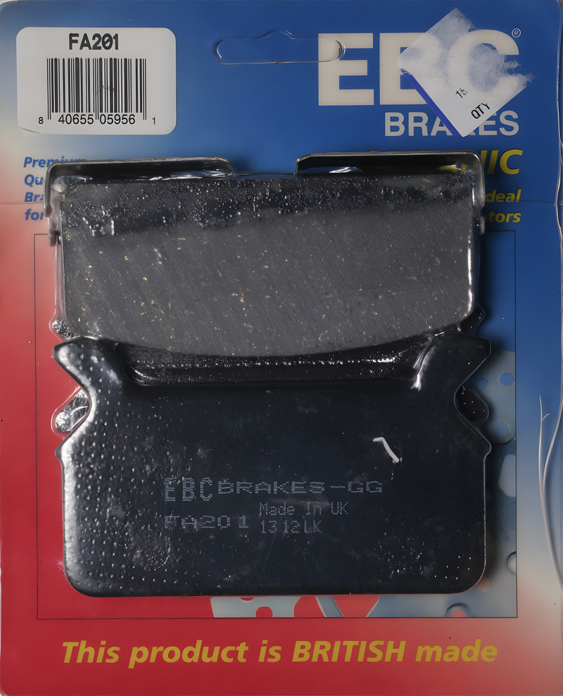 EBC Standard Brake Pads - Fa201 Organic — Harley-Davidson Electra Glide Classic, Electra Glide Ultra Classic, Tour Glide Classic (1986-1999)