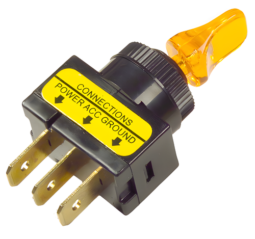 Grote Toggle/Lever Style Switch - Yellow 20 AMP
