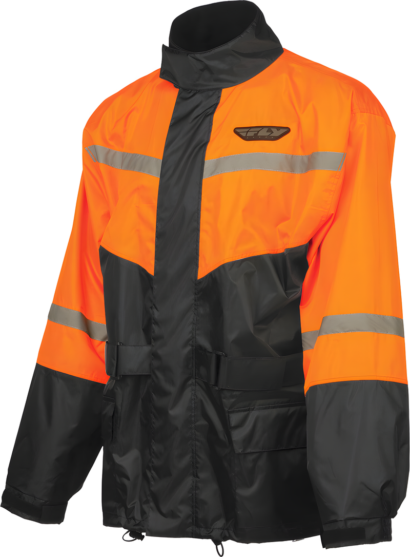 Fly Racing 2-Piece Rain Suit - Black/Orange 3x