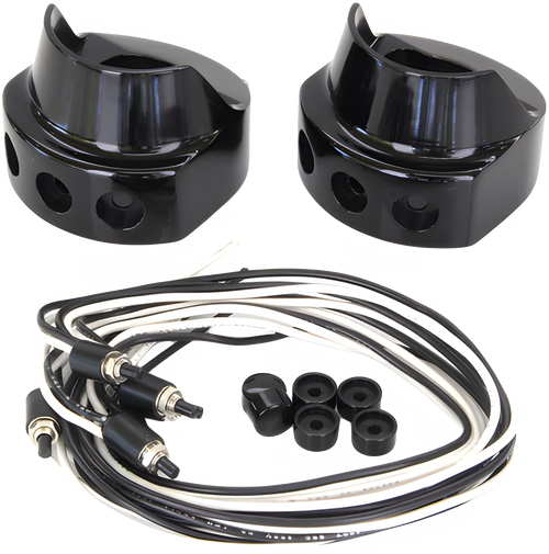 Hawg Halters Inc Hand Controls - 3btn Switch Housing Assm Black — Harley-Davidson Street Glide, Tri Glide Ultra Classic, Road King (2008-2026)