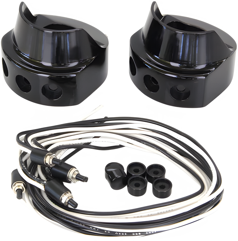 Hawg Halters Inc Hand Controls - 3btn Switch Housing Assm Black — Harley-Davidson Street Glide, Tri Glide Ultra Classic, Road King (2008-2026)