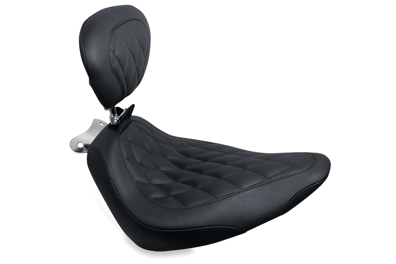 Mustang Motorcycle Solo with Driver Backrest Original — 2000-2015 Harley-Davidson Softail Standard