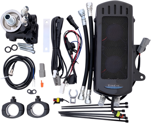 Ultracool Indian Naked Side Mount Oil Cooler - Black