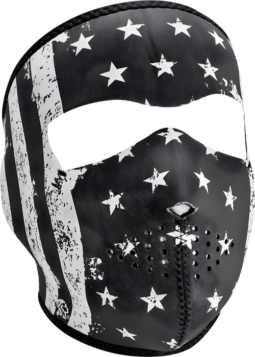 Zan Full Face Mask - Vintage Flat Black/White