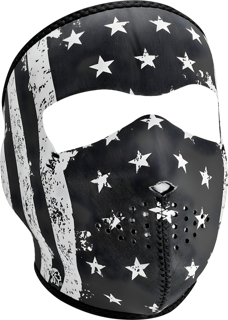 Zan Full Face Mask - Vintage Flat Black/White