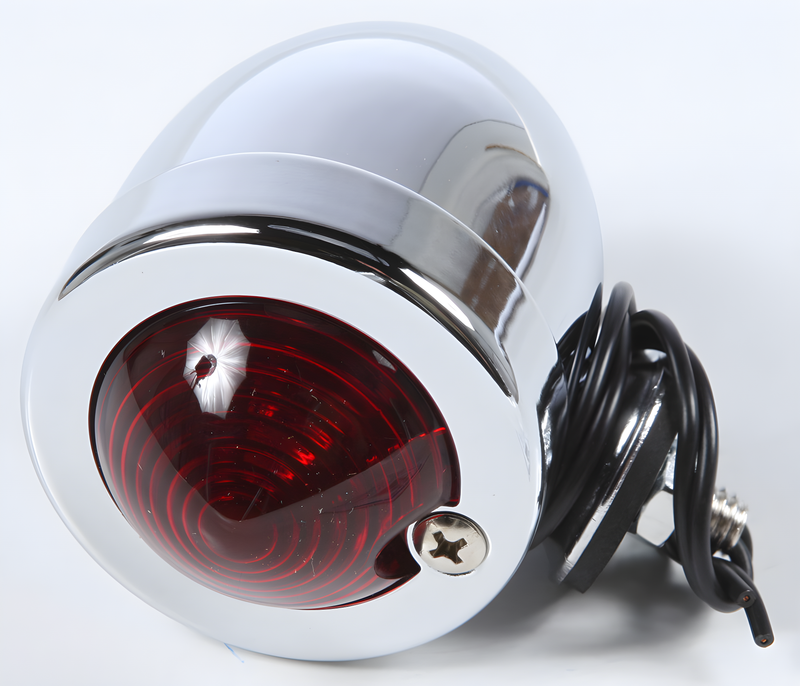 Harddrive Bullet Light - Marker Light Chrome RED Lens Dual Filament