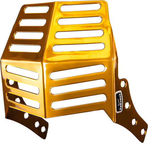 Santoro Fabworx Hockey Mask - Gold Softail — Harley-Davidson Softail Heritage Classic, Softail Fat Boy, Softail (1983-2026)