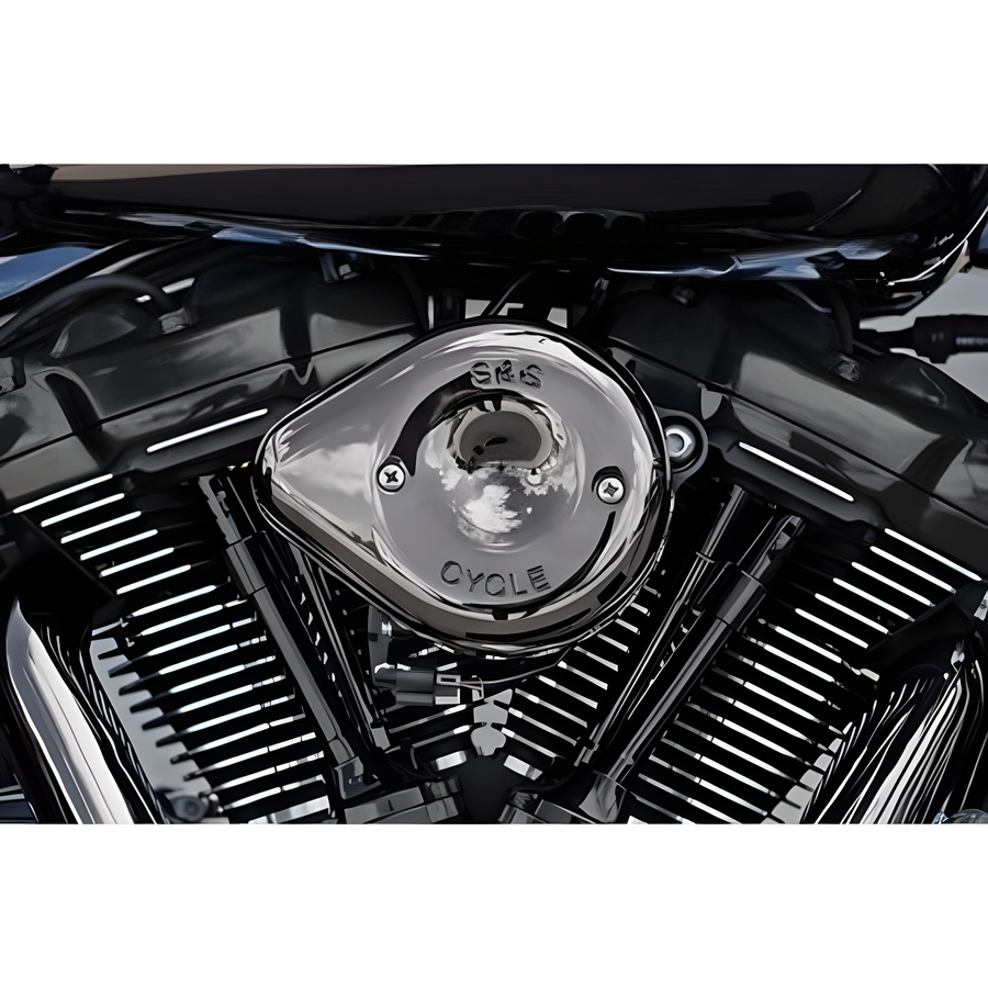 S&S Cycle Teardrop Air Cleaner Kit Lava Chrome - Harley-Davidson