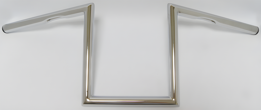 Harddrive Traditional Z Handlebars - 10" Chrome 1" Dimpled Z-Bar - Harley & Indian V-Twin