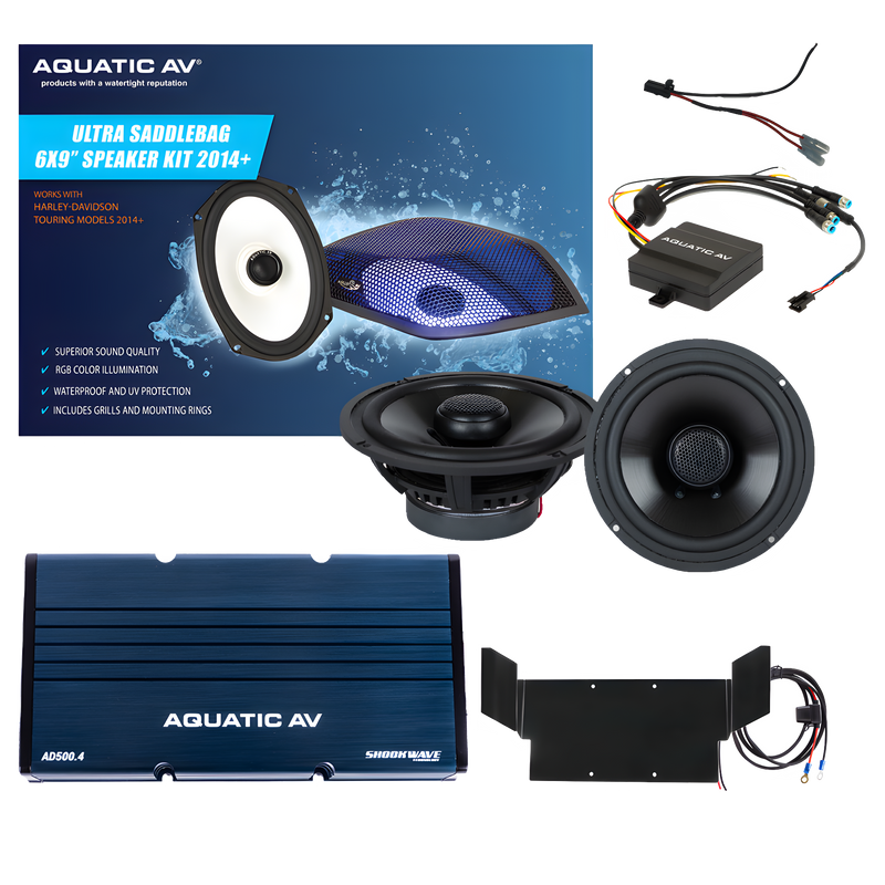Aquatic AV Ultra Speaker Kit - Flht `1998-2013 — Harley-Davidson Electra Glide Classic, Electra Glide Ultra Classic, Electra Glide (1998-2013)