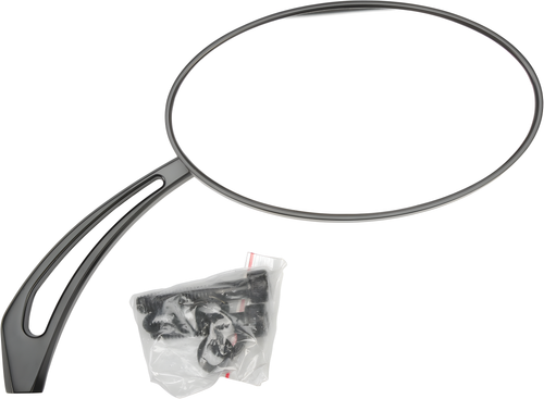 Harddrive Universal Oval Arrow Mirror - Black