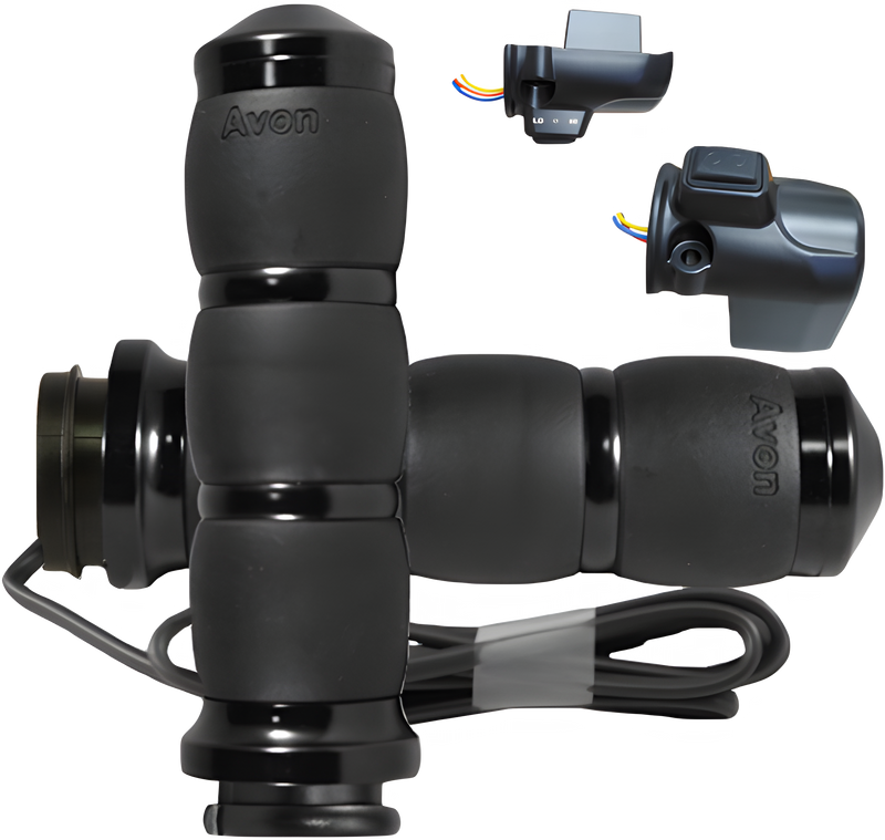 Avon Velvet Air Twist Grip - Heated Black Twist Grip — Harley-Davidson Road Glide Limited, Trike Road Glide 3, Road Glide Custom (2023-2024)