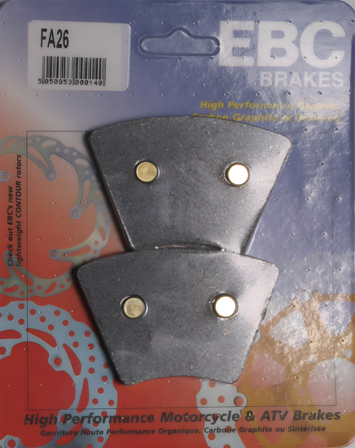EBC Standard Brake Pads - Fa26 Organic — Harley-Davidson Sportster 1000, Super Glide (1973-1977)