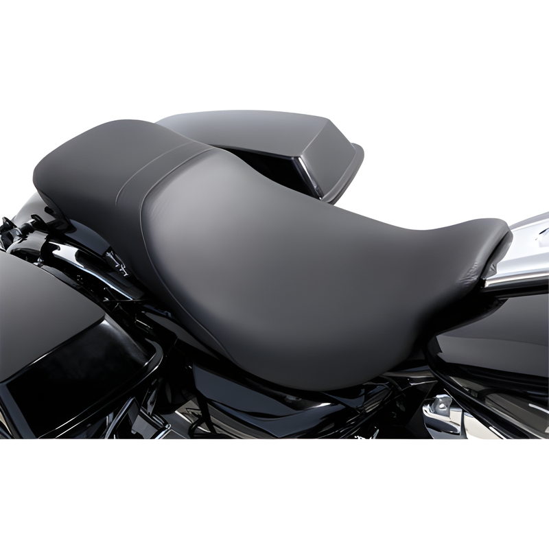 Danny Gray LowIST 2-Up Vinyl Seat - FLH/FLT 08-UP — Harley-Davidson Road King, Electra Glide Ultra Classic, Street Glide (2008-2018)