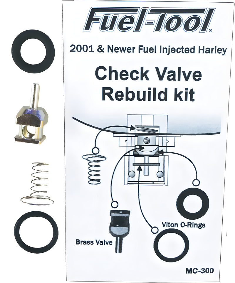 Fuel Tool Check Valve Rebuild Kit — Harley-Davidson Softail Fat Boy, Softail Heritage Classic, Road King (2001-2018)