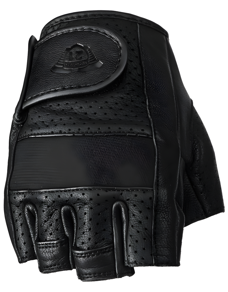 Highway 21 Half Jab Perforated Gloves - Black 2x