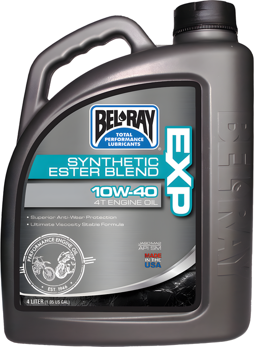 Bel-Ray EXP Semi-Synthetic Ester Blend 4T Engine Oil - Semi-SYN Ester OIL 10w40…