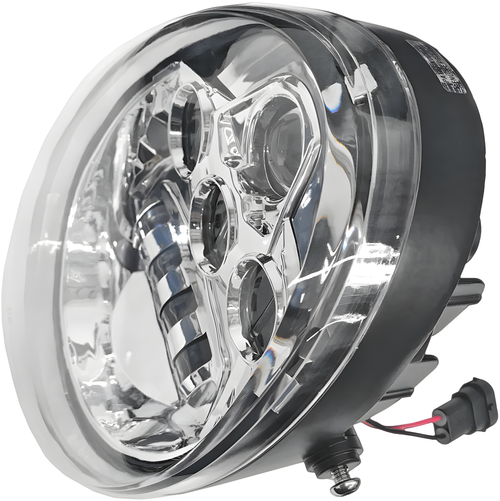 Pathfinder VROD LED Headlight - Chrome — Harley-Davidson Night Rod Special, V-Rod, V-Rod Muscle (2002-2017)