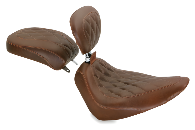 Mustang Motorcycle Solo with Driver Backrest Original — 1984-2006 Harley-Davidson